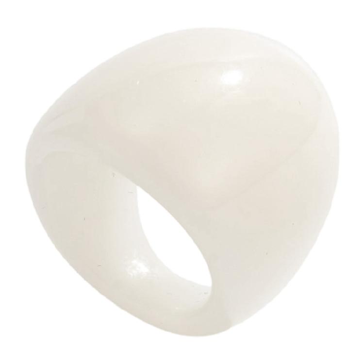 Marbled Effect Resin Art Rings Curved Wide Band Design Safe Construction Stackable Fashion Accessory Resin Texture