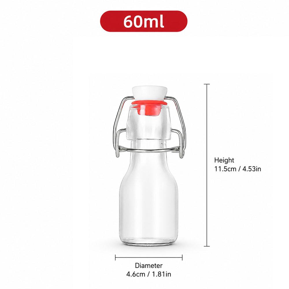 Swing Top Glass Bottles with Lids, Airtight Flip Top Bottles for Kombucha Beer Syrup Vanilla Extract Gift