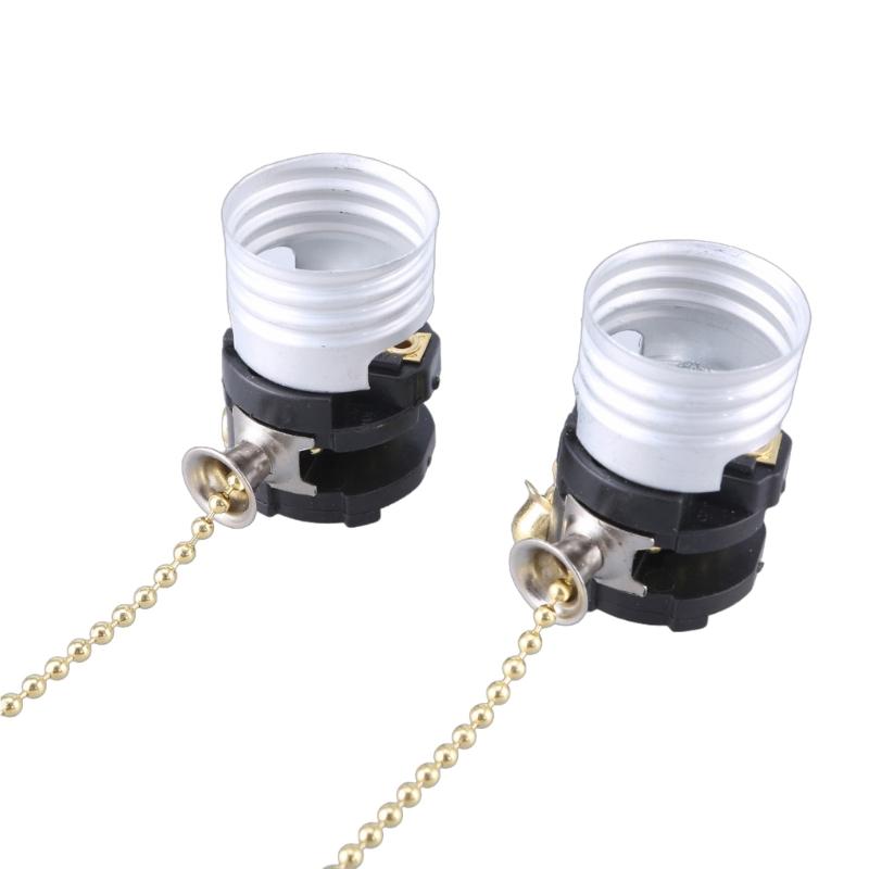 E26 Light Socket Lamp Socket Replacement with Switches Pull Chain Lamp Repair Part Suitable for Table Lamp Floor Lamp
