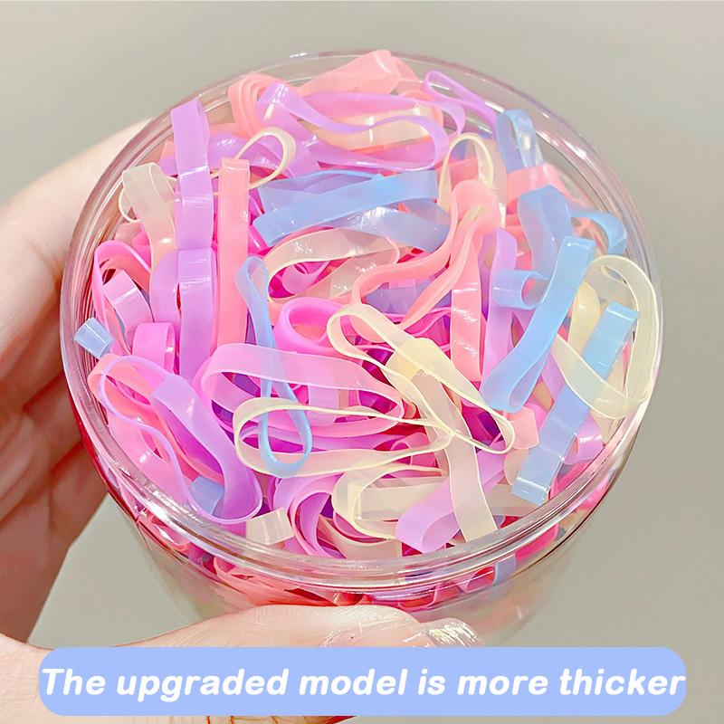 500PCS Upgraded Thickened Elastic Hair Bands For Women Girls Durable Hair Tie Not Easy To Break Rubber Bands Hair Accessories