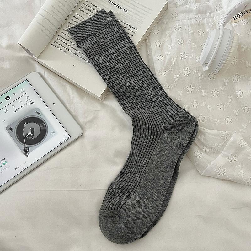 

Женские летние тонкие сетчатые дышащие балетные носки из хлопка с ворсом 1 pair темно-серого