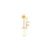 Dior My Abc  Gold Plated Metal White Resin Bead And White Imitation Crystal Decorated F Letter Earrings Women Earrings E1015ABCCY-D301