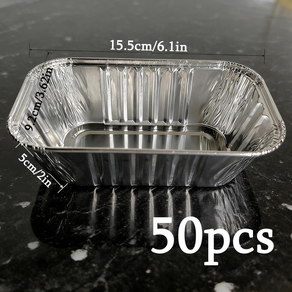 50 шт. Алюминиевые мини-формы для кексов, безопасные для духовки, маленькие фольгированные формы для кексов, одноразовые формы для кексов, алюминиевые фольгированные формы для выпечки праздничных угощений, для хранения продуктов 50pcs