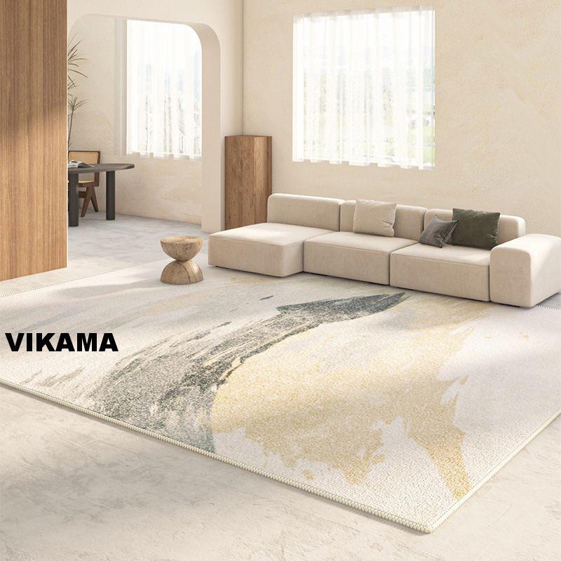 Imitation Cashmere New Chinese Simple Ink Wind Living Room Bedroom Carpet Study Sofa Bedside Dirty Washable Non-slip Rug