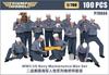 Triumph Model WW2 US Navy Sailor Work Uniform 100 Pieces Plastic Model Parts TRFP70034 1/700 (Ship)