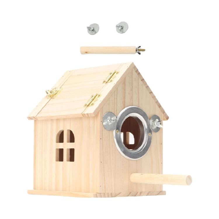 

Parrots Breeding Box Outdoor Garden Bird Nestings Box Handmade Birdhouses for Pet Owners and Bird Enthusiasts