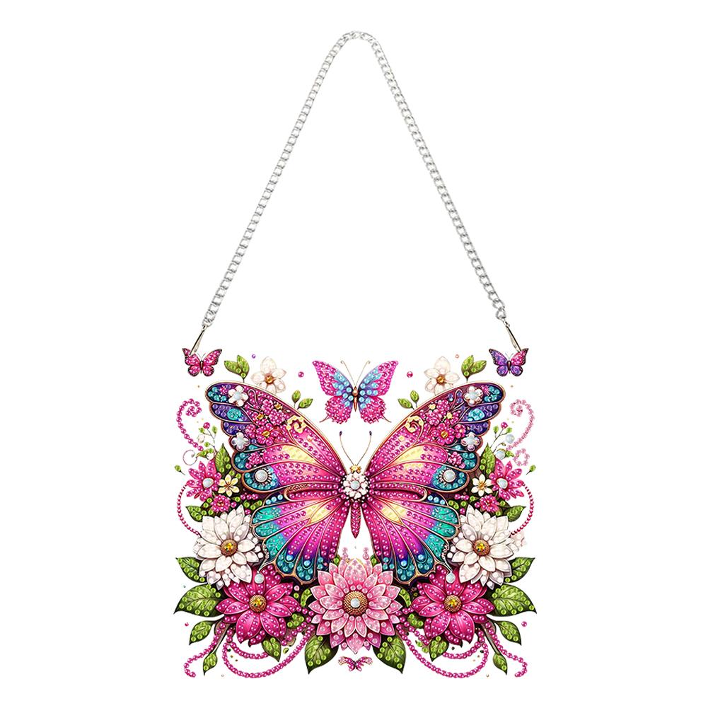 Acryl 2D/Flach DIY Diamant Malerei Set Hängende Diamant Kunst Kits Strass Diamant Kunst Fenster Anhänger Wand Tür Dekoration