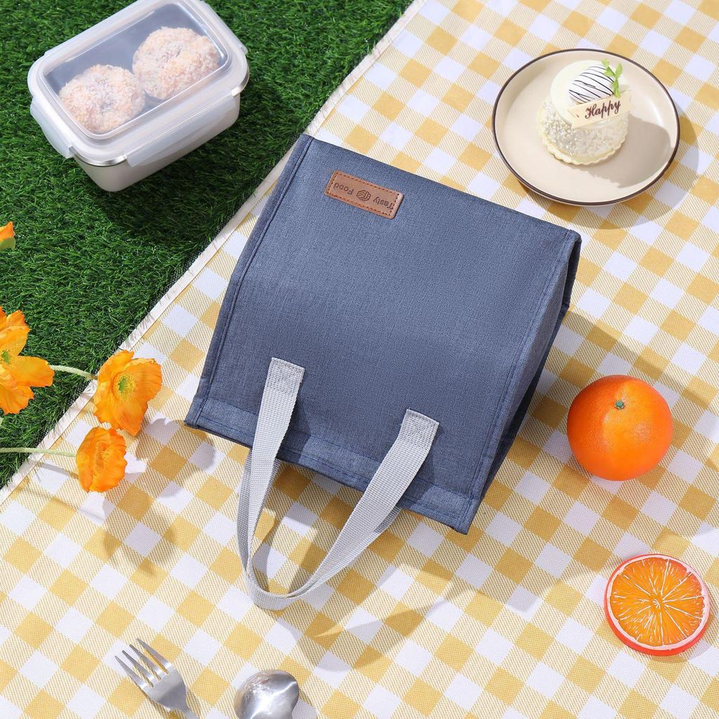 Double Handle Insulated Lunch Bag—Portable, Large Capacity for Students & Office Workers