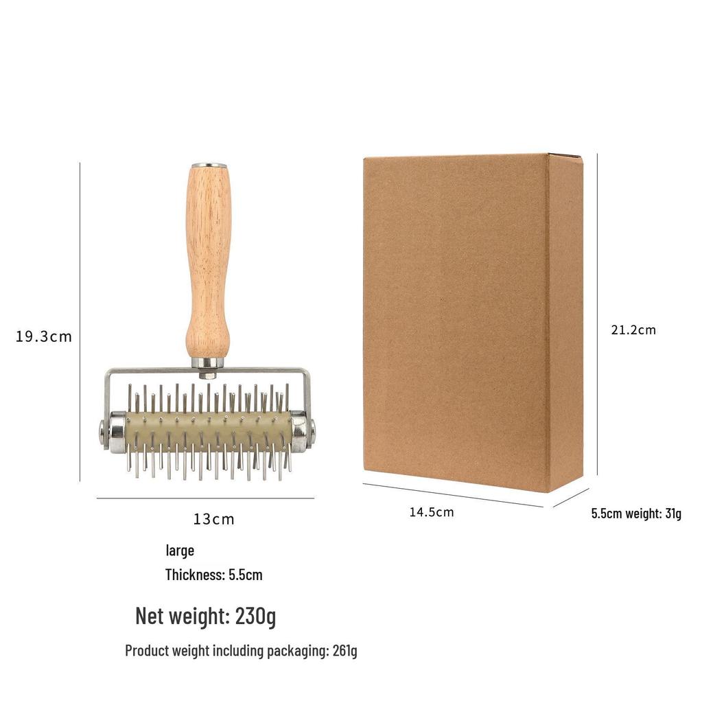 Edelstahl-Gitterroller für Pizza mit Holzgriff