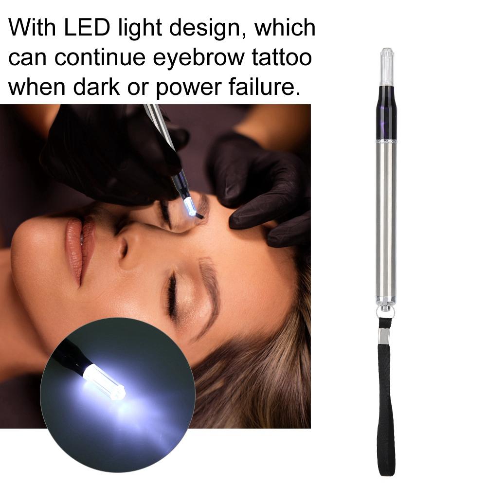 Eyebrow Tattoo Pen Manual Permanent Makeup Microblading Pen With LED Light