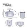 Titanium Tea Pot With Infuser 300ml Portable Camping Teapot Single Or Dual Use Modern Minimalist Design