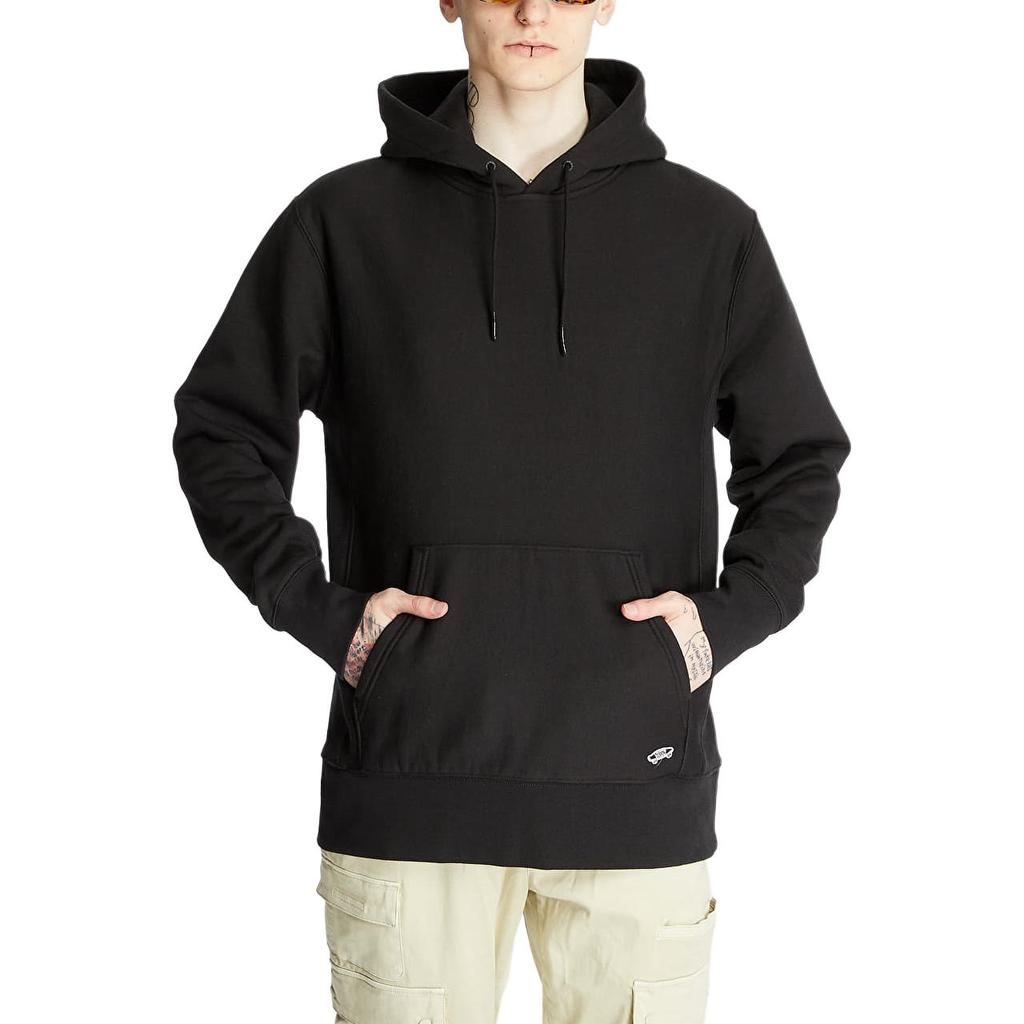 Vans Sweat à capuche Pullover Couleur Unie Logo Brodé Manches Longues Sweat-shirt Homme sweatshirt Noir VN0A5E1OBLK