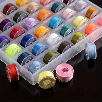 Pre-Wound Bobbins Thread Set for Hand,Machine Sewing,Portable Embroidery Sewing Supplies for Sewing Enthusiasts & Crafters for DIY Projects Embroidery