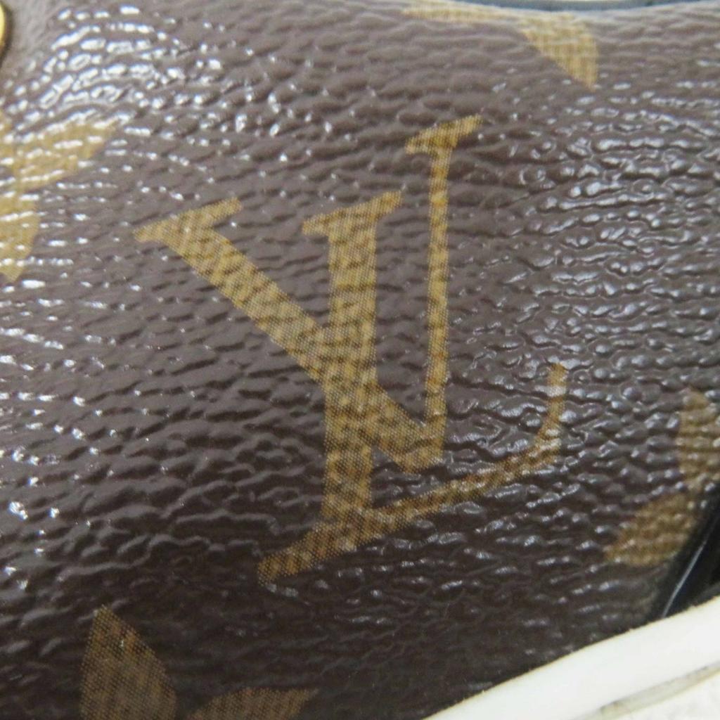 Great LOUIS VUITTON sneakers Front row line Brown Monogram canvas Women 35.5 Used