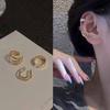 Simple Design Gold Clip Earrings for Women Non-Piercing Puck Rock Fake Cartilage Ear Cuff Trendy Jewerly