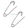 HX6F Fashion Silver Safety Pin Ear Studs All-match Pin Studs Earrings Jewelry Gifts for Men Women Family Friend