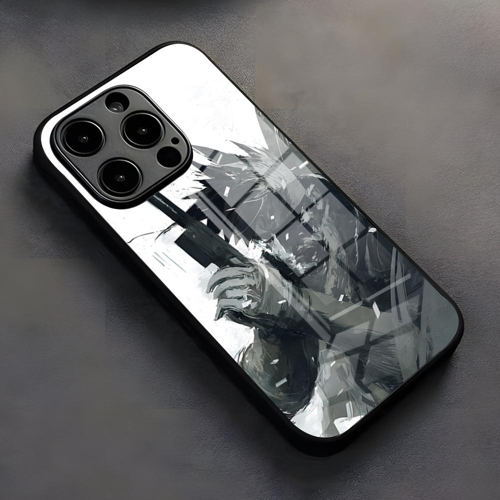 M-Metal G-Gear Solid Phone Case For IPhone 17 Pro Max 16 15 14 Pro Max 13 11 X Xs Xr 8 7Plus Glass Cover