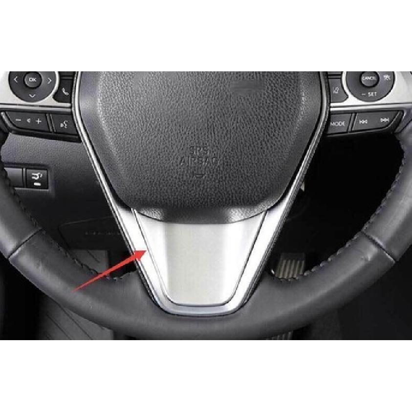 1PCS For Toyota Venza Harrier 2021-2023 Silver Steering Wheel Sheet Cover Trim