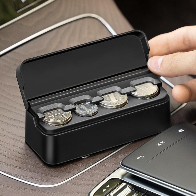 1Pcs Home Dual Purpose Change Box Car Coin Small Storage Coins Purse Euro Dispenser Holder Case Wallet Holders Money Boxes