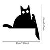 Halloween Cat Door Topper Door Frame Decor Decorative Black Cat Door Corner Decor Creative Door Right Angle Sign for Home Office
