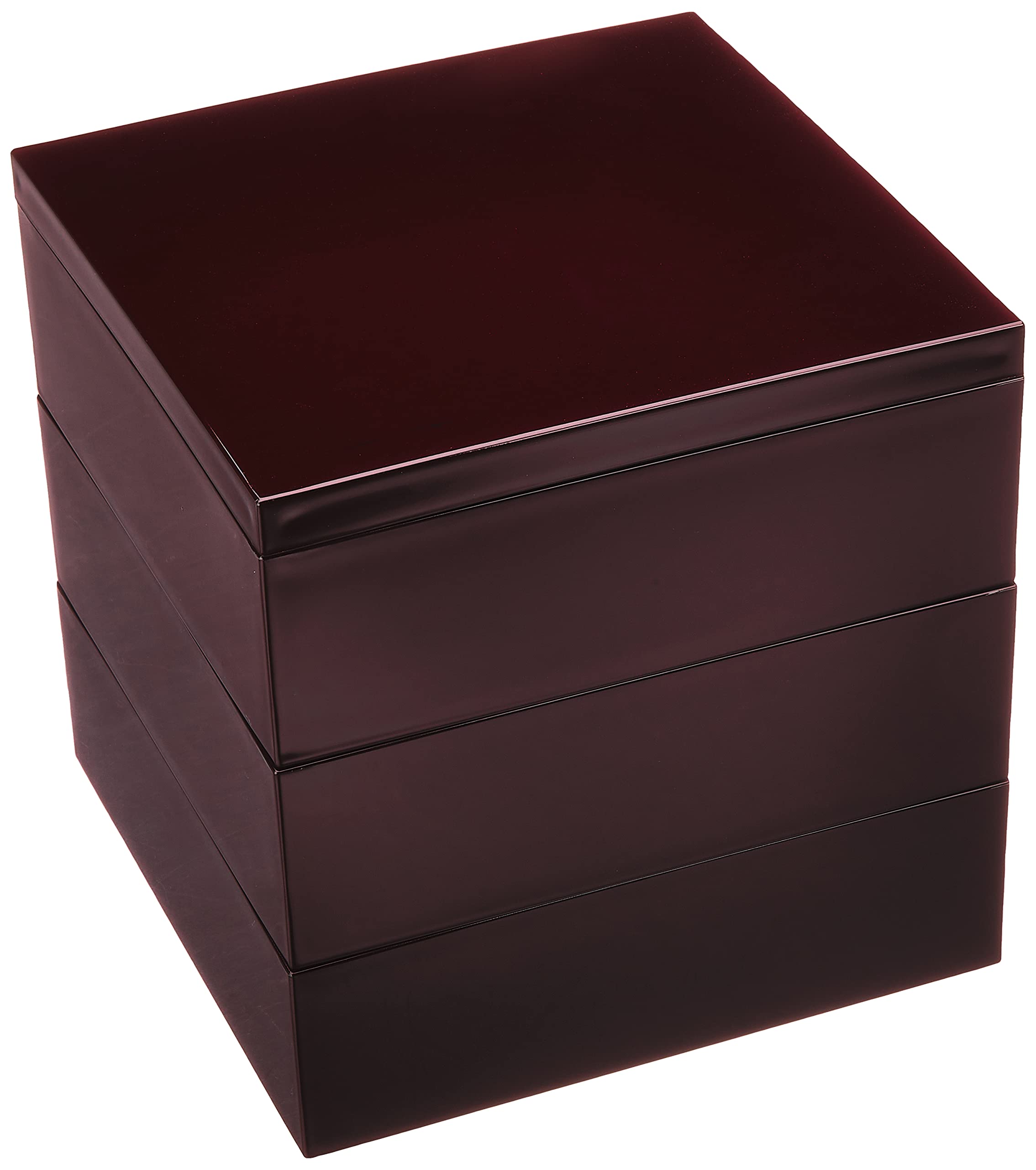 

Wakaizumi Lacquerware, 3-Tiered Box, Eiroku Style, 5-inch, Shintame (Black Interior), H-156-22-A