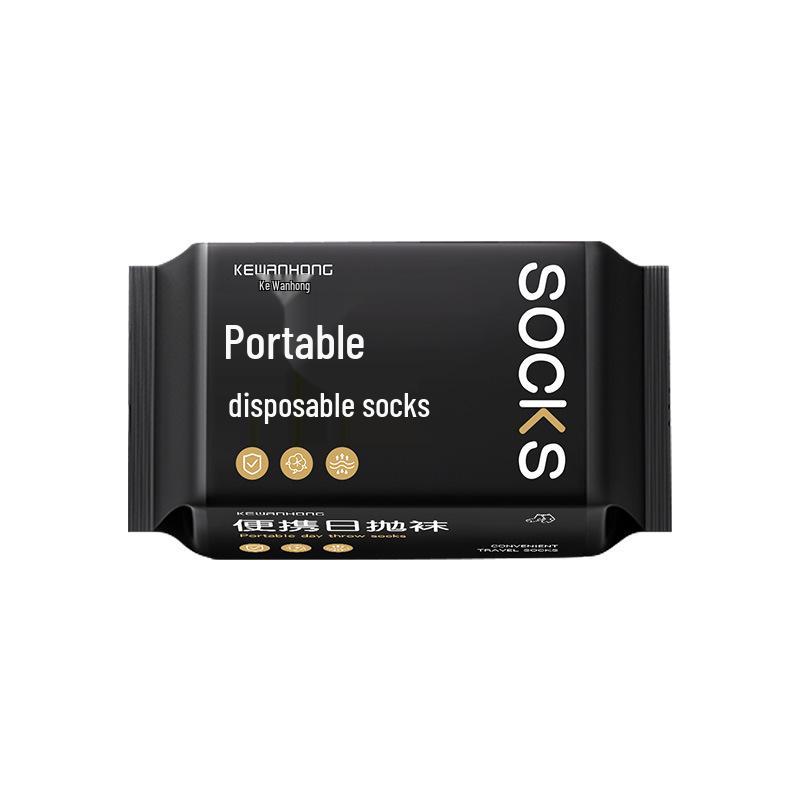 Unisex Disposable Anti-Odor Travel Socks, No-Wash, Mid-Calf Length for Autumn and Winter