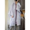 Johnature Linen Chinese Style Casual Shawl Autumn Woman Fashion Vintage Style Solid Color Long Sleeves Coat