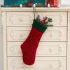 Cable Knitted Christmas Stockings Santa Claus Candy Gift Bag  Photo Props