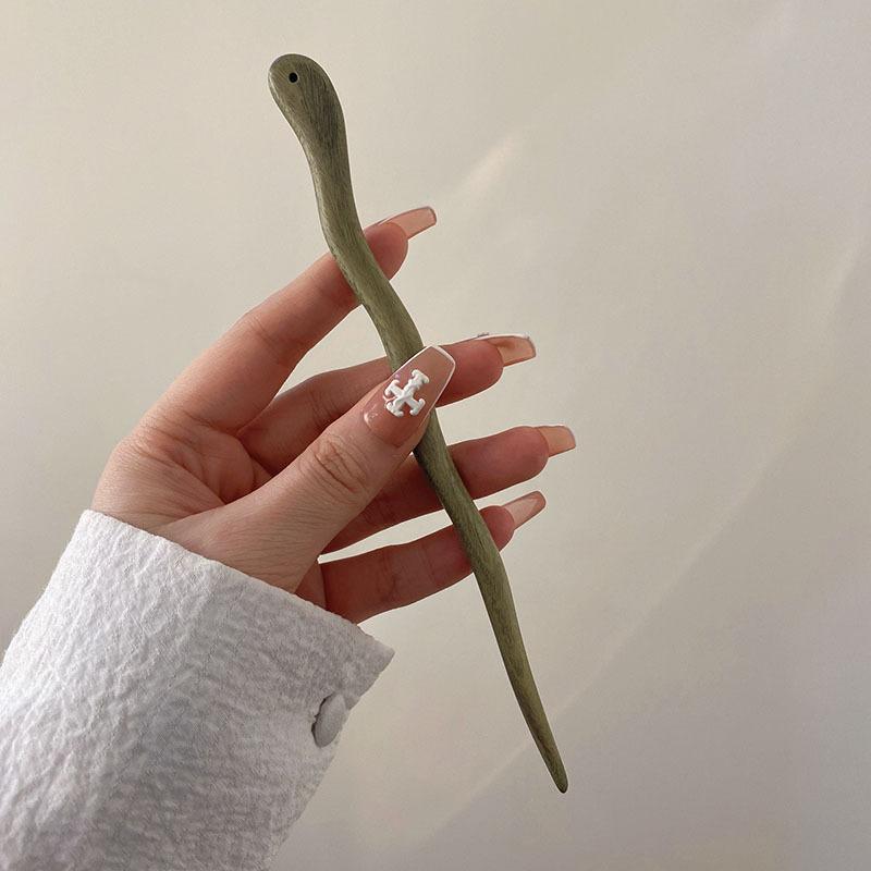 Chinese Style Elegant Wood Hair Stick For Women Girl Hairpins Simple Hair Fork Vintage Hanfu Cheongsam Headwear Hair Accessories