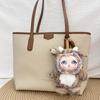 Lace Trimmed Plush Doll Pendant Cute Family Series Vinyl Face Backpack Hanging for Keychain Bag Kids Decor