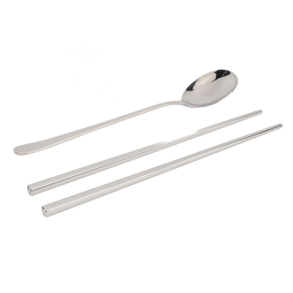 Zestaw Pałeczki Łyżka Stal Nierdzewna Przenośny Zestaw Sztućców Podróżny Zestaw Przyborów Kempingowych
