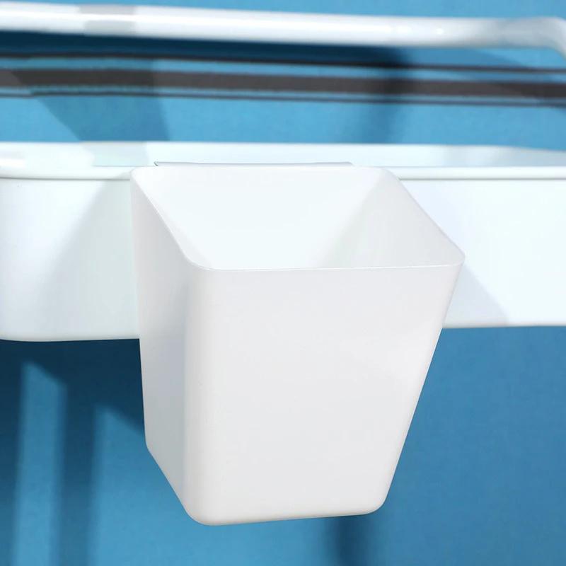 Removable Plastic Storage Bins - Hanging Organizer Baskets for Rolling Carts, Bathroom/Kitchen Shelf Organization