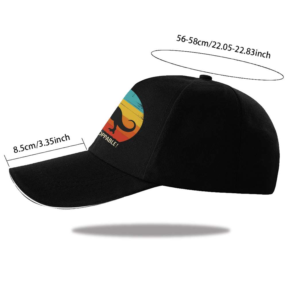 Dinosaur Mechanic Unstoppable T Rex Wrench Trucker Hat Retro Polyester Baseball Cap Adjustable Casual Outdoor Cap