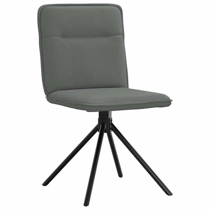 VidaXL Dining Chairs Set of 2 Dark Grey Fabric, Chair, Living Room Chair, Accent Chair, Kitchen Chair, Seat of 4101233