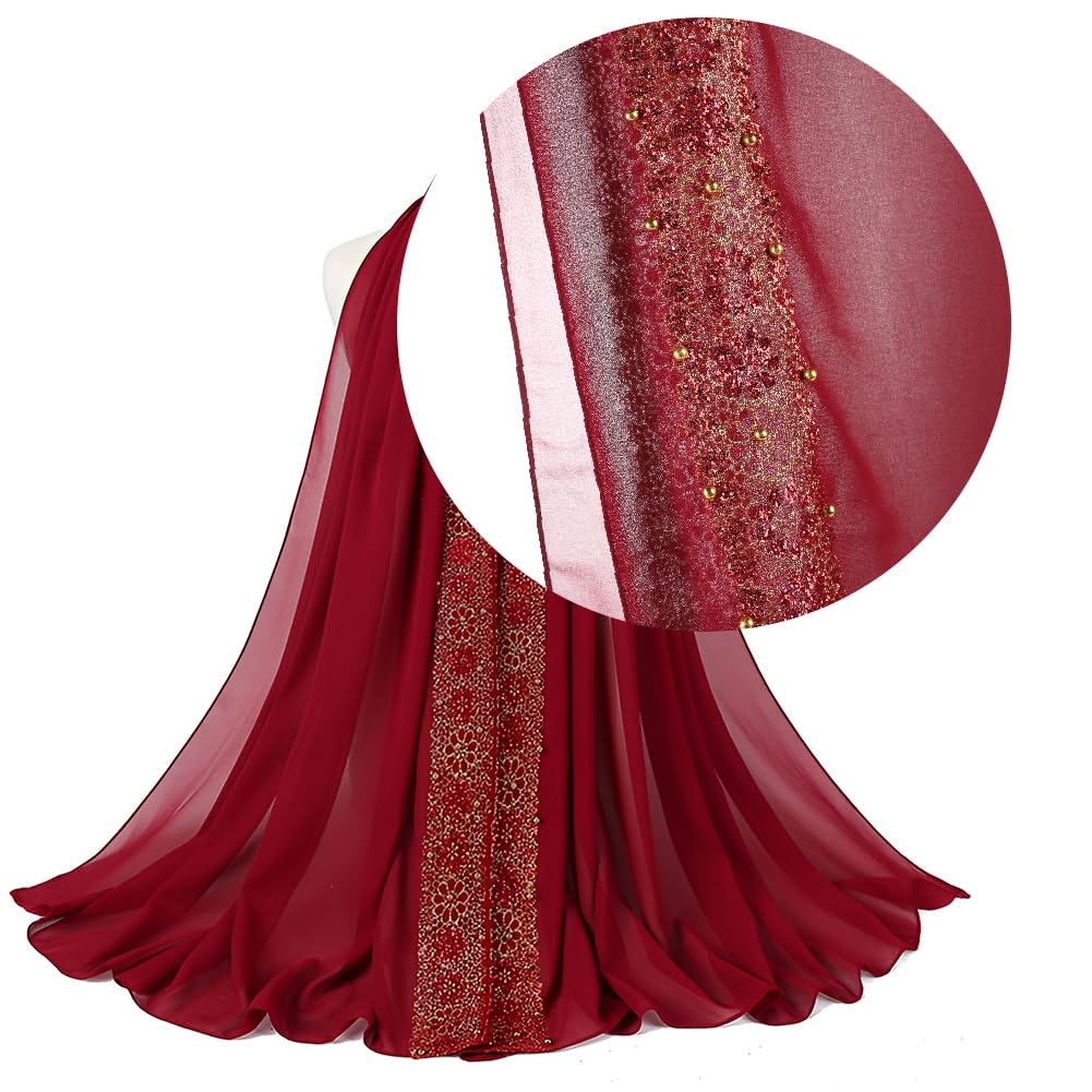 Căciulă Islamică Hijab Turban Căciulă Șal Șifon Respirabil Turban Eșarfă Stil Indian din Orientul Mijlociu Acoperământ de Cap Stolă Musulmană Protecție UV Rezistentă la Vânt Acoperire Cap