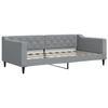 Vidaxl Sofa Rozsuwana Z Materacami, Jasnoszara, 80X200 Cm, Tkanina