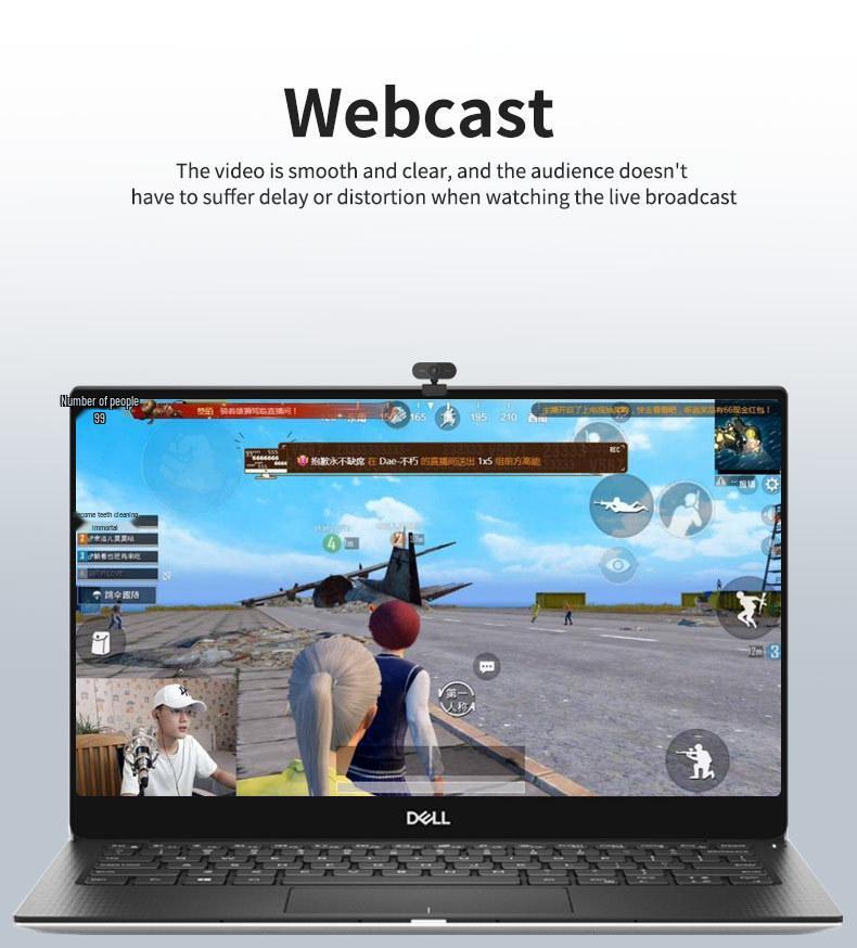 1080p Full HD Autofocus USB Webcam with Microphone for Streaming & Online Classes