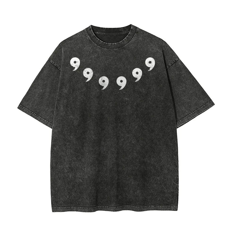 

Six Paths Magatama T Shirt Naruto Men Acid Wash Sage Mode Graphic Cotton Streetwear Rinnegan Ninja Minimalist Vintage Tee M