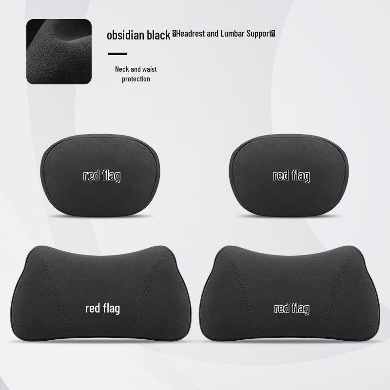 Car Headrest Neck Pillow & Lumbar Support Cushion for Hongqi H5, HS5, H7, H9, HS3, QM5, LS7