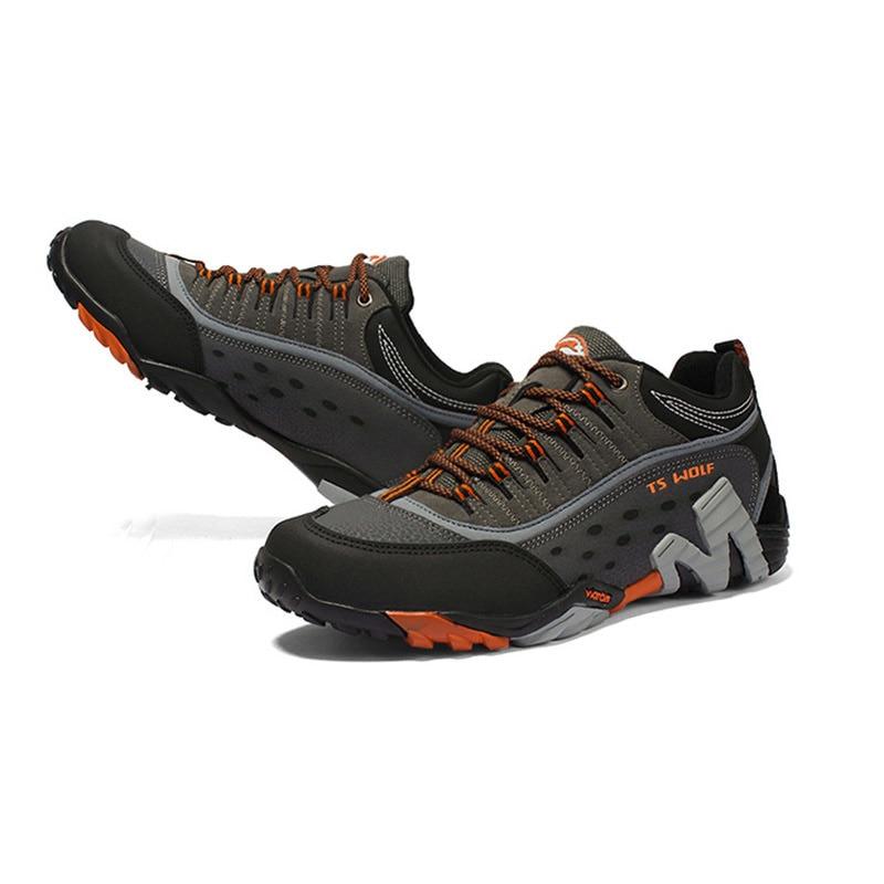 Men Outdoor Climbing Shoes Genuine Leather Waterproof Breathable Hunting Trekking Shoes  Sport Climbing Hiking Sneakers