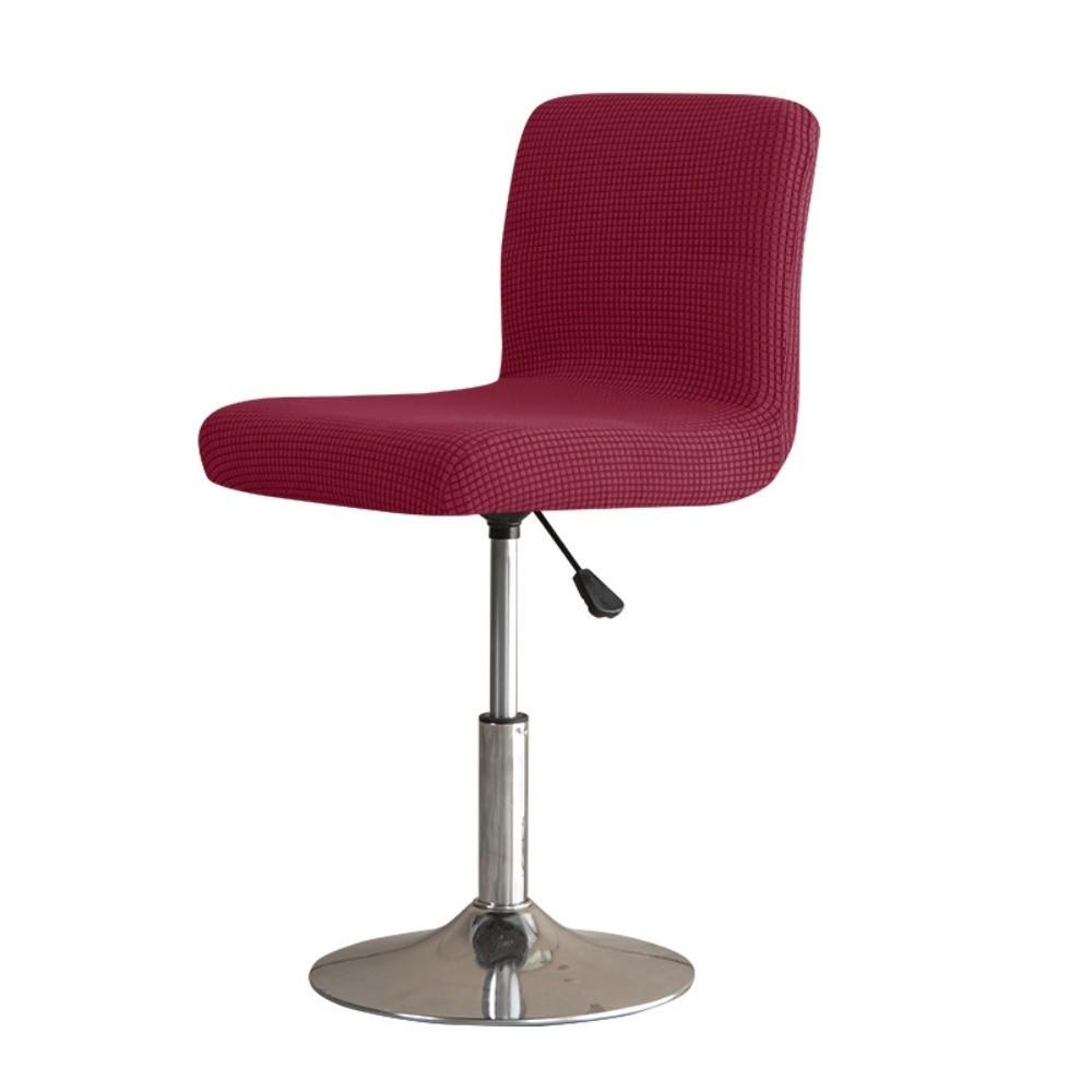 Fashion Short Back Jacquard Bar Chair Cover Elastic Stretch Seat Chair Cover Solid Color Slipcover Dust Cover Banquet Dining