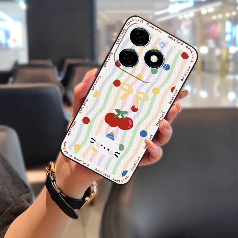 Anti-dust Silicone Phone Case For Tecno Spark20/KJ5 Anti-knock TPU Cute Dirt-resistant Protective Shockproof Graffiti