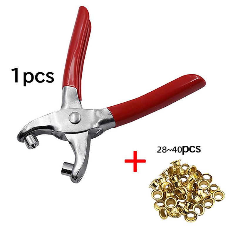 Maljetthullstangsett Skohull Nitetang For Stansing Innbinding Med 4 mm Knapp 28-40 stk