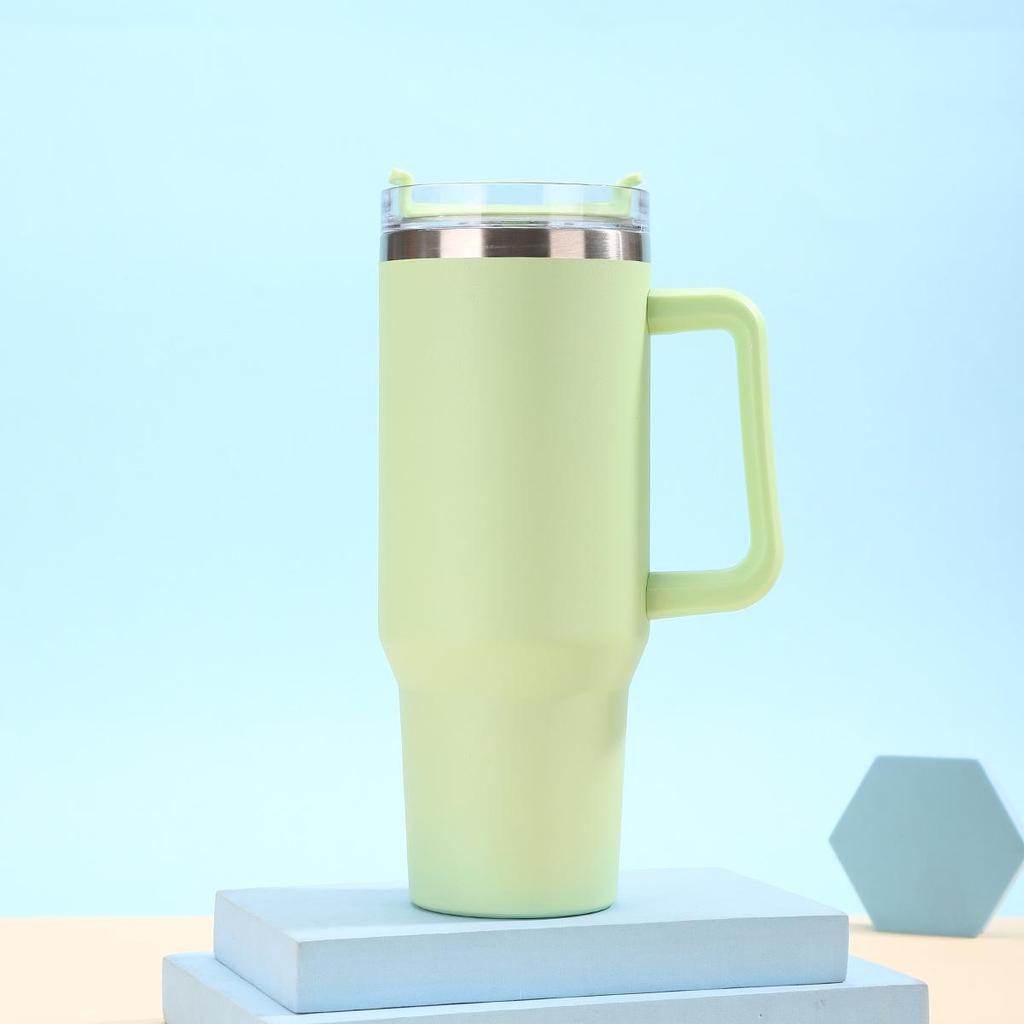 Large Capacity 40oz Insulated Stainless Steel Car Cup with Handle - Portable Outdoor Ice King Cup