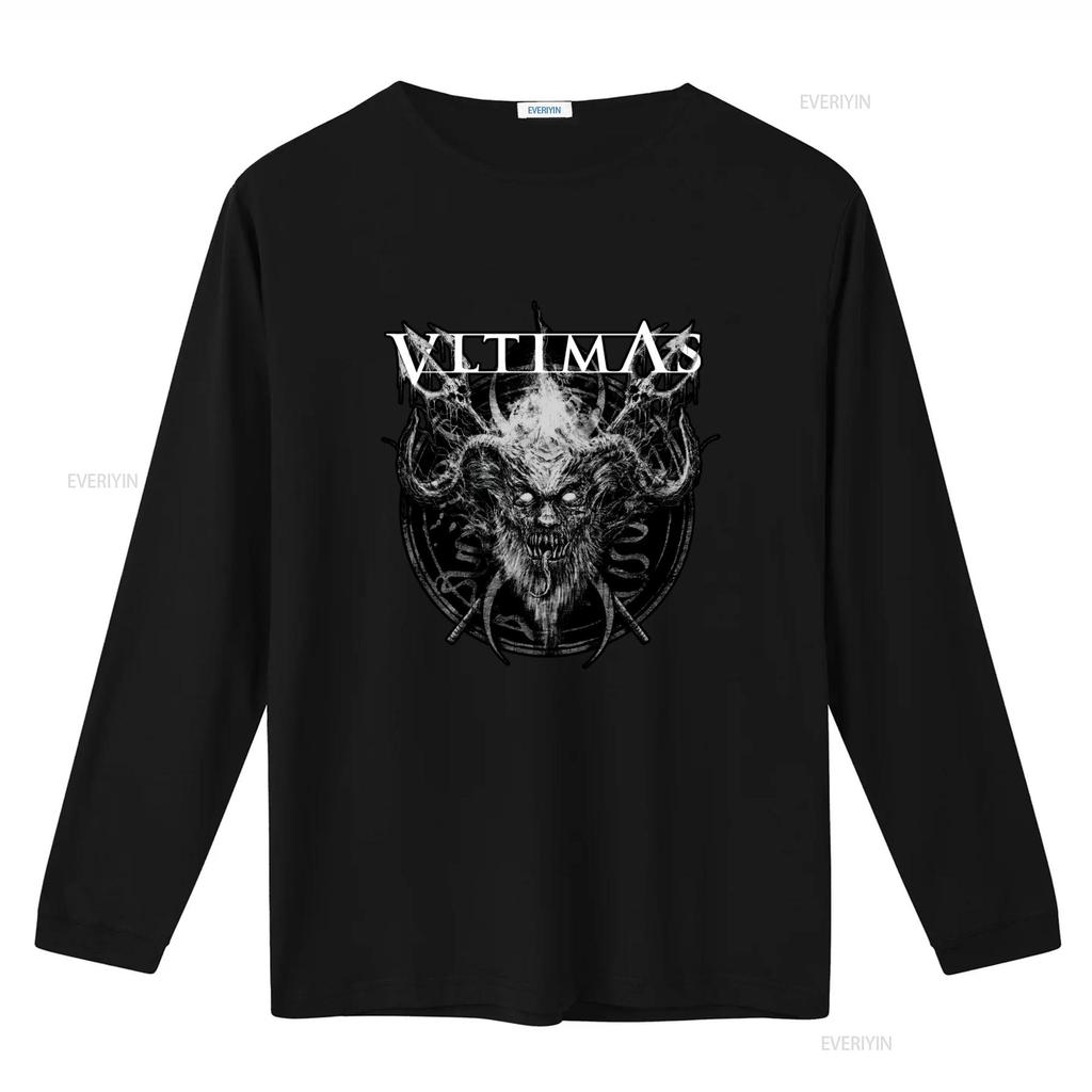Vltimas Official Black T Shirt Gothic Demon Print Heavy Metal Band Merch Clothing Vintage Washed Soft Casual Streetwear