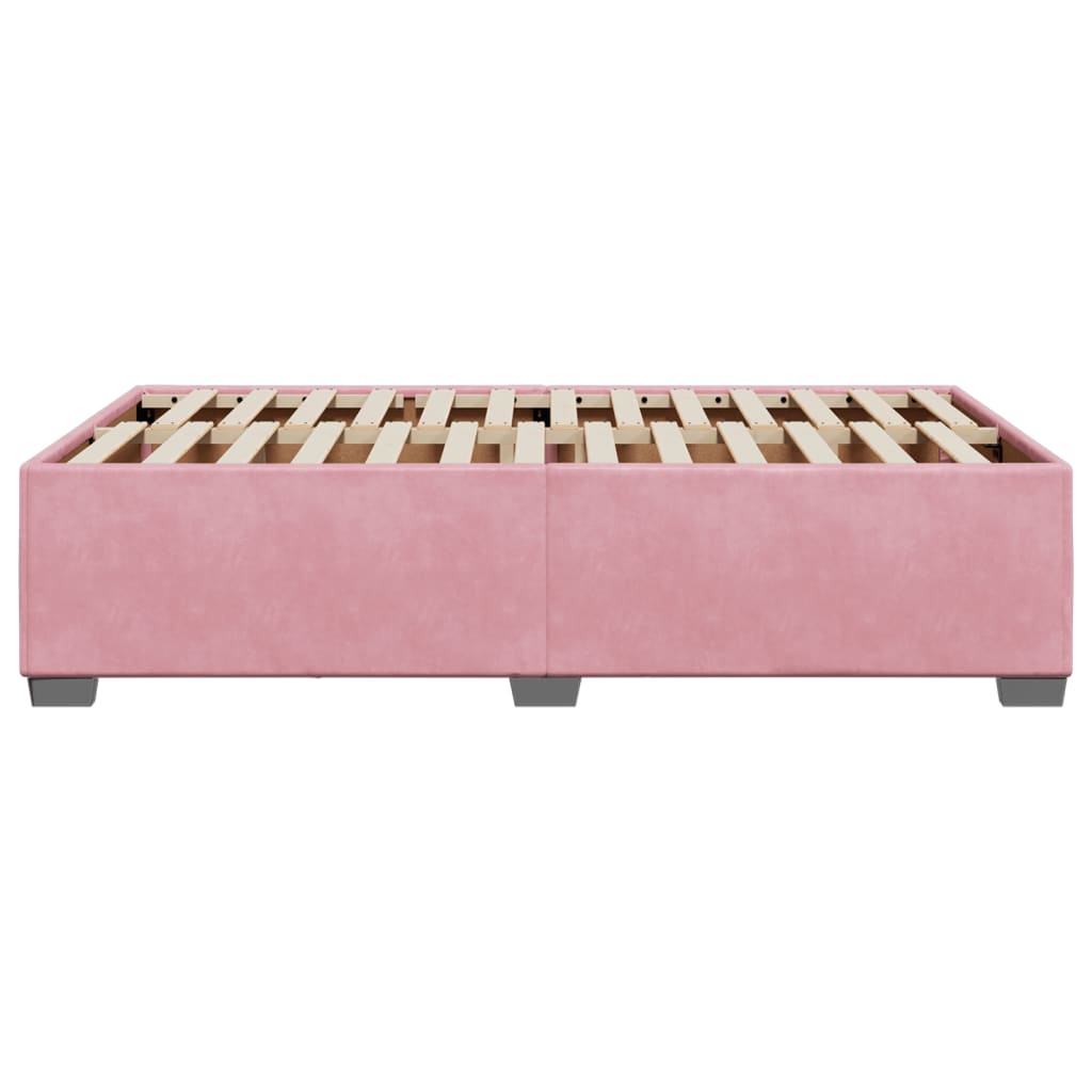Pink Bed Frame 120x200 cm Velvet