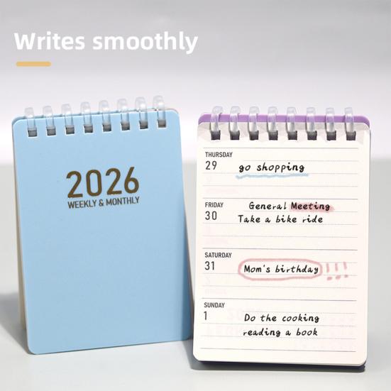 2026 Day Planner A7 Pocket Size Coil Notebook for Law Nursing Sketching Office Task Organizer for Work Study Planning