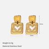 Hot-selling new ins wind titanium steel stud earrings in Europe and America, high-end trend wind stainless steel earrings, electroplated 18K gold jewe