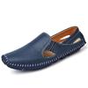 Men's Summer Cowhide Slip-on Moccasins: Casual Driving Leather Shoes