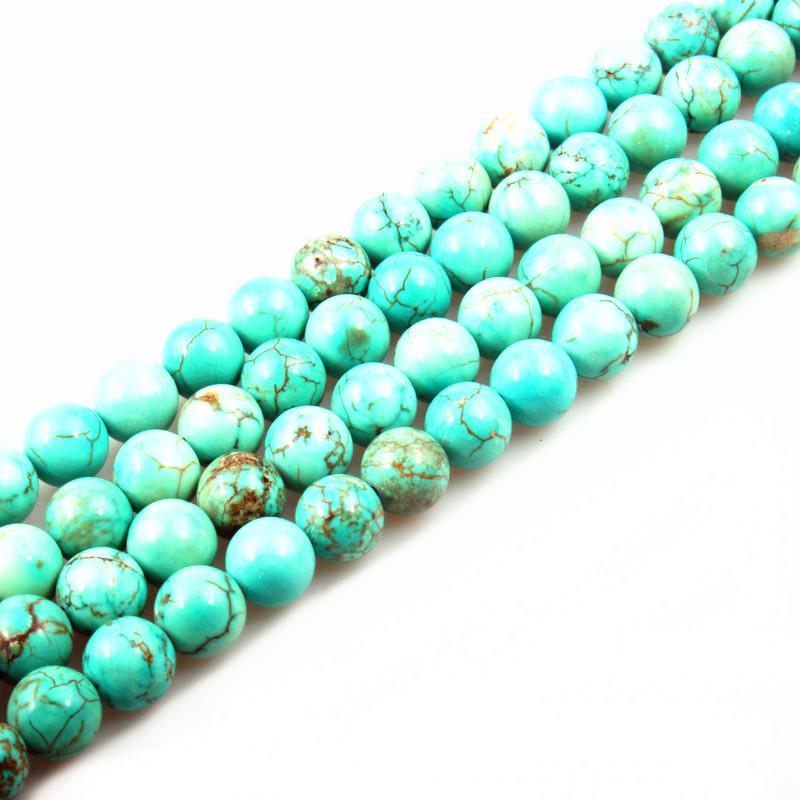 Natural Turquoise Glue-Filled Beads for DIY Jewelry Accessories